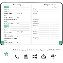 Password Book with Alphabetical Tabs, UpUGo