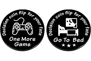 KINMES Stocking Stuffers for Teen Boys Girls Him Her, Funny One More Game Coin Gifts, Gag Decision Game Coin for Boyfriend Gamer Game Lover, Christmas Birthday Valentines Day Gifts for Teenager Boys Girls