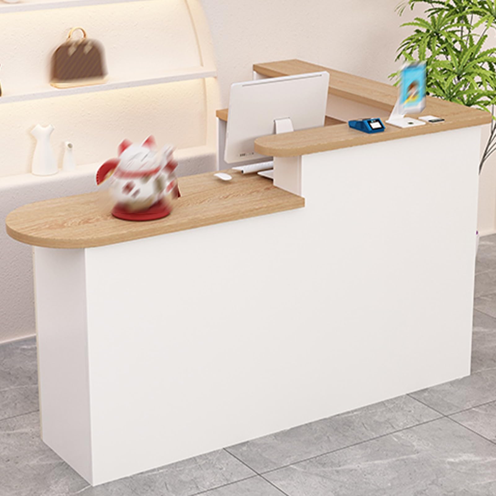 LYXWGRZD Reception Desk, Small Front Counter Desk, Reception Counter ...