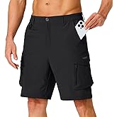 Men's Hiking Cargo Shorts Quick Dry Lightweight Travel Shorts with Multi Pockets for Fishing Camping Golf