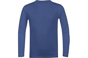 Runceptual 5T to Youth UPF 50+ Long Sleeve Rash Guard - Boys and Girls UV Protection Moisture Wicking Athletic T-Shirt