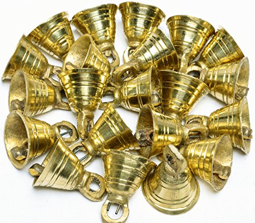 AzKrafts Lot 25 Brass Bells 1.13" H Vintage Style India Craft Decorative Camel Sheep Horse