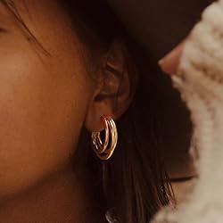 Dremmy Studios Gold Open Hoops Earrings 14K Gold