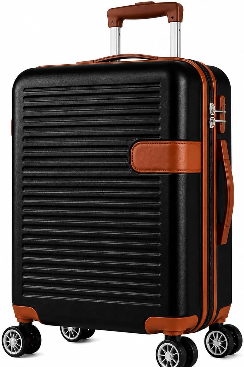 Mala de Viagem Pequena Rígida | Bordo, 360°, com Rodinhas Giro Duplo, Cadeado Integrado, Leve, Resistente, Elegante, para Avião e Viagens Curtas