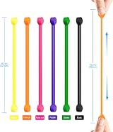 FRKNER Magnetic Cable Ties Silicone Reusable Twist Organizer 12 Pack 6 Colors view 5