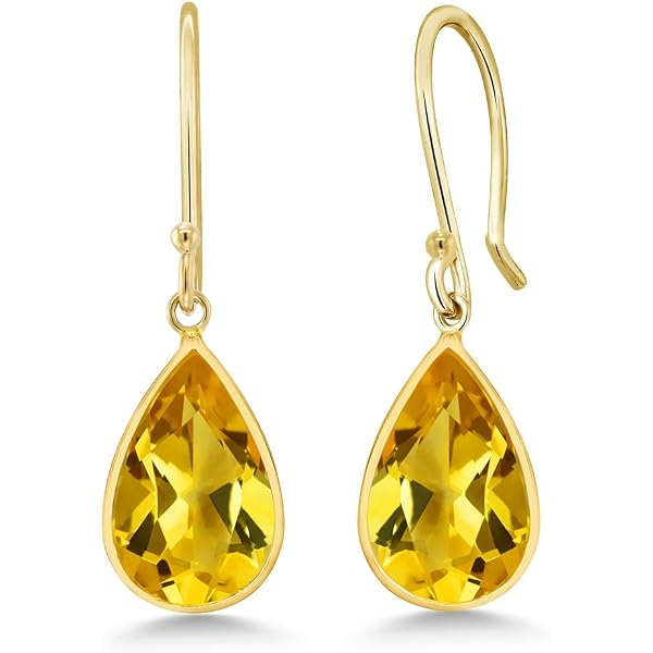 14k Gold London Blue Topaz Dangle Earrings – Bridal Solitaire