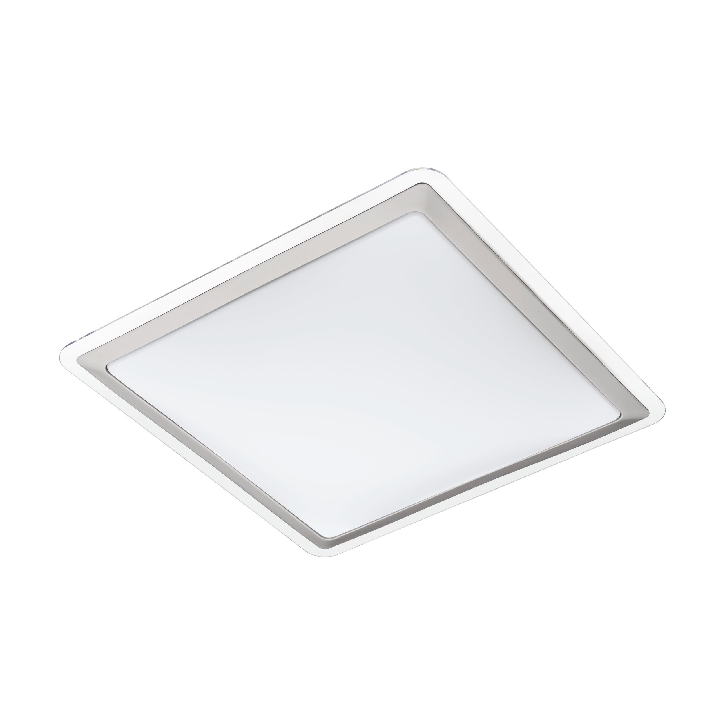 Eglo Competa 1 LED Ceiling Light 1-Bulb Material: Steel and Plastic, Colour: Silver, White, Length: 43 cm