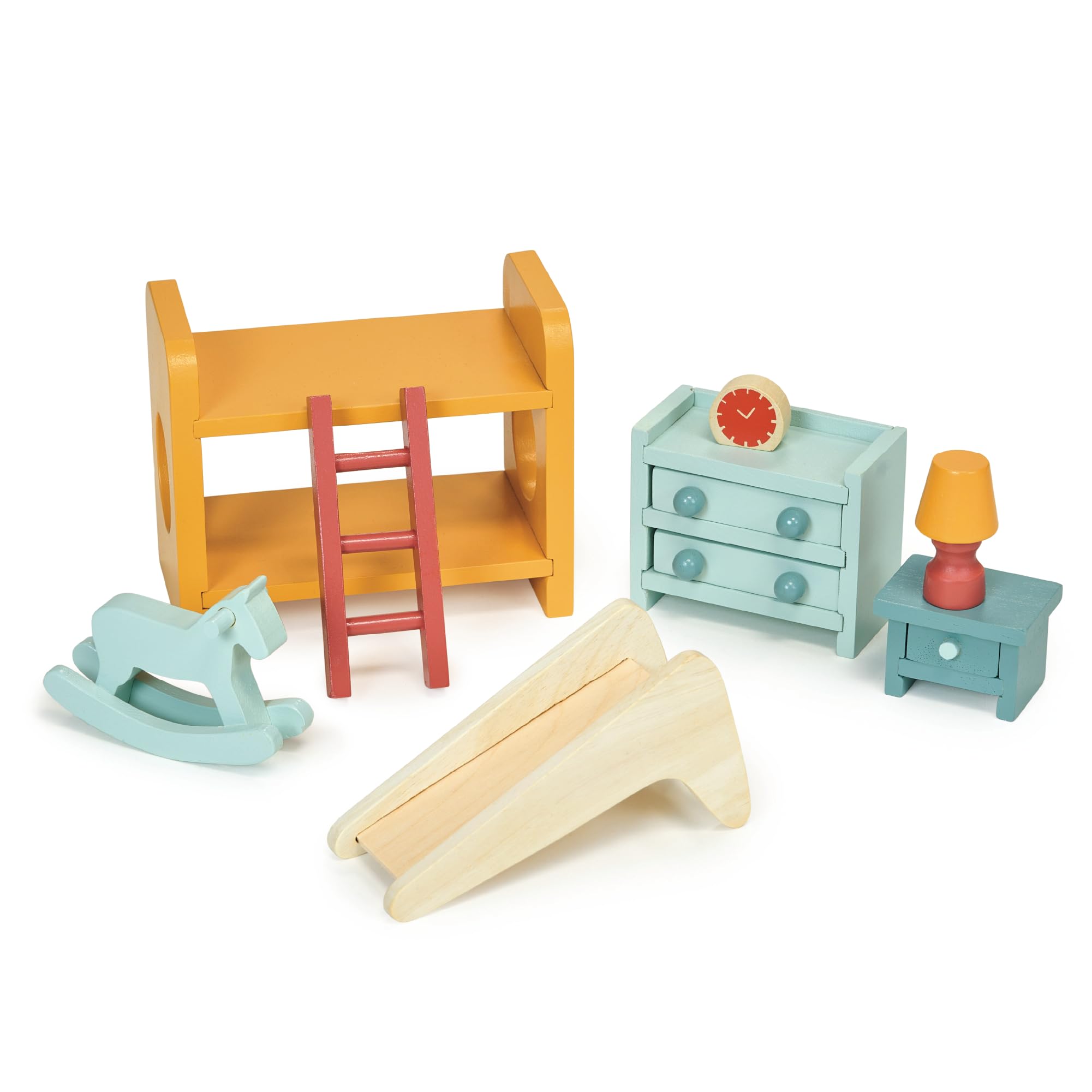 Mentari Wooden Doll's House Playroom Furniture Set - Imaginative Play Toys For Kids Ages 3+