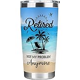 Fatbaby Retirement Gifts for Men Women,Happy Retirement Travel Tumbler Cup,Retired Gifts for Coworker Boss Teacher Doctor Dad, Vacuum Insulated Stainless Steel Tumbler 20oz
