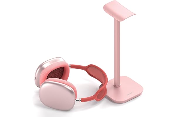 MANMUVIMO Headphone Stand, Desktop Headset Holder Desk Earphone Stand Aluminum Headset Hanger Headphone Rack Stand Cute to Ho