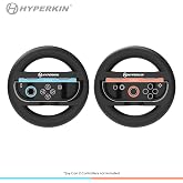 Hyperkin Racing Wheel Set 2-Pack for Nintendo Switch 2 Joy-Con 2 Controllers Ergonomic Steering Wheel Controller Grip Black Compatible with Switch Racing Game Mario Kart World