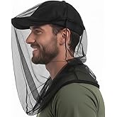 Mosquito Head Net for Insect, Fly & Bug Protection - Quality Mesh Netting for Travel, Camping, Gardening, Safari & Fishing - Fits All Type of Hats for Men & Women
