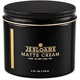 JS Sloane Matte Cream for Men &ndash; Water-Soluble Hair Styling Cream, Natural Matte Finish, Light to Medium Hold, Texturizing Grooming Product, Non-Greasy, Made in USA (4 oz)