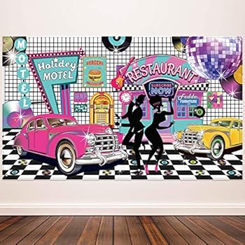 Amazon Com Jukebox Cutout Banner 50 S Rock And Roll Banner