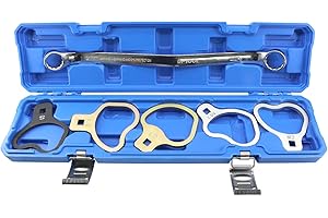 6PC Caster Camber Alignment Tool Kit Control Arms Cams Adjusting Holding Set with 21mm 24mm Wrench 3/8 drive Large Medium and