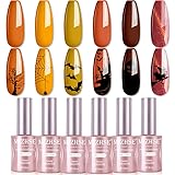 MIZHSE Gel Nail Polish, Fall Colors Gel Polish Set