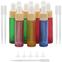 Amazon.com: Ellbest 10ml Essential Oil Dropper Glass Bottle 10pcs ...