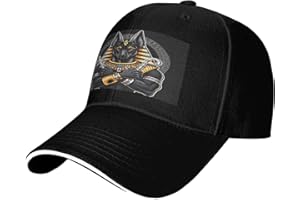 Anubis Egyptian God Pop Occult Pagan Design Casual Sandwich Baseball Cap Adjustable Unisex Sport Hat Black