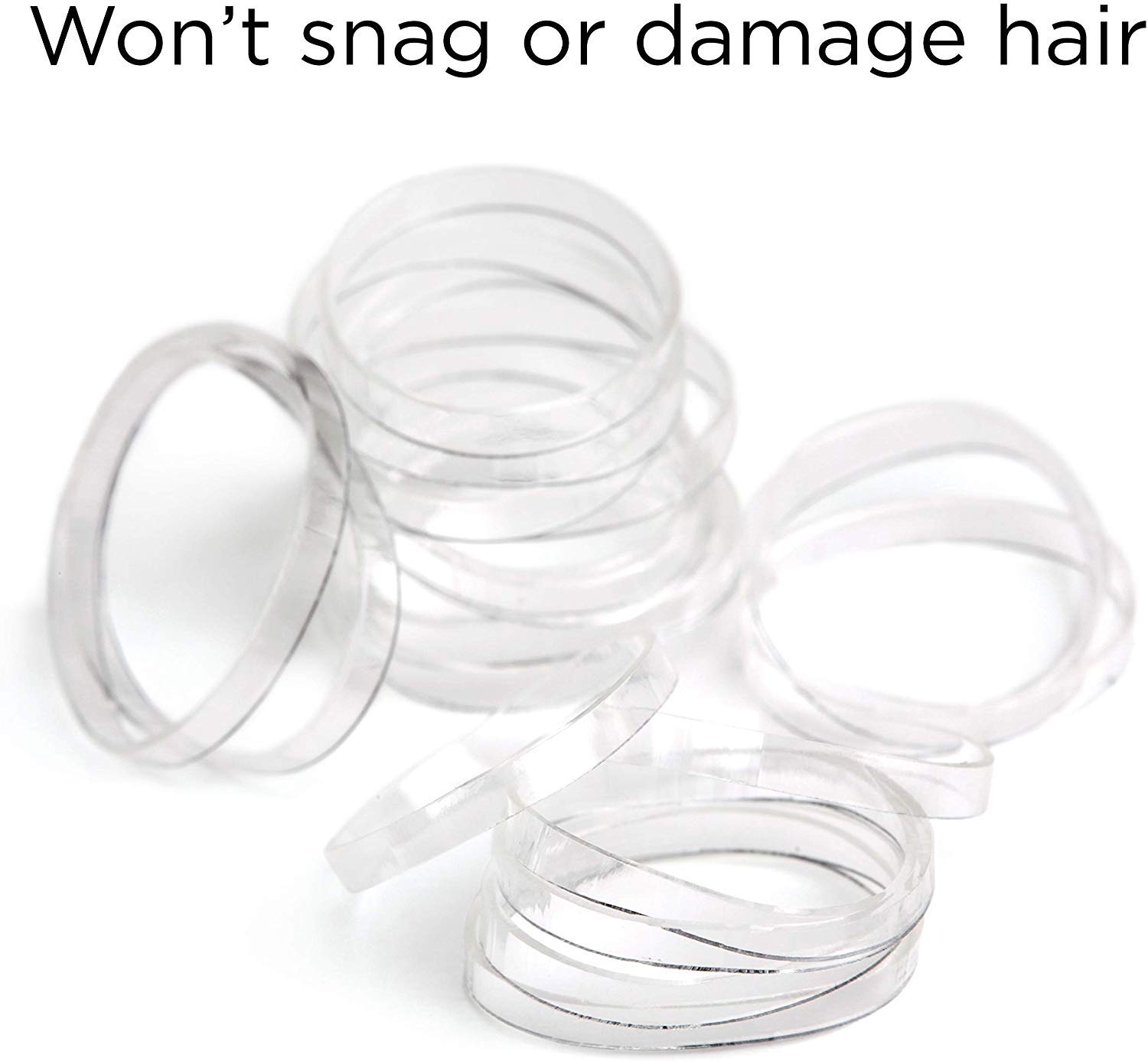 Goody Women's Hair Ouchless Multi Clear Polyband Elastics, 250 Count : Clear Hair Elastics : Beauty