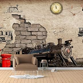 Wall Murals for Bedroom Vintage Bar Theme Removable Wallpaper Peel and Stick Wall Stickers - 66x96 inches