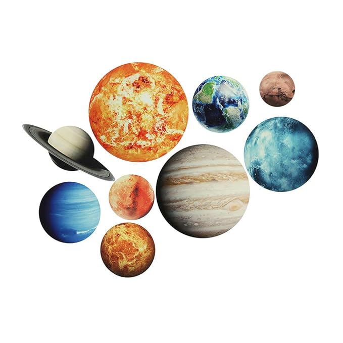 Electrónica Sal008ly7far 9pcs Glow In The Dark Planets Wall