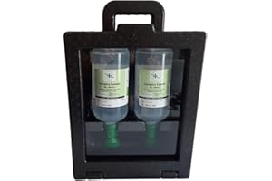 Plum Plus Rinse 48169 Large Eyewash Station, 5" Height, 10.5" Wide, 14.5" Length, 33.8 fl.oz. Volume, 2.4 lb., Polystyrene