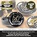 Juvale 50th Birthday Dinner Plates with Gold Stars - Black, 9 in, 80 Count - Disposable Dinner Plates for 50th Birthday Party