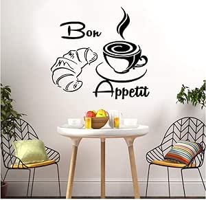 Exquisita pegatina de vinilo para la pared Desayuno caliente Frescos