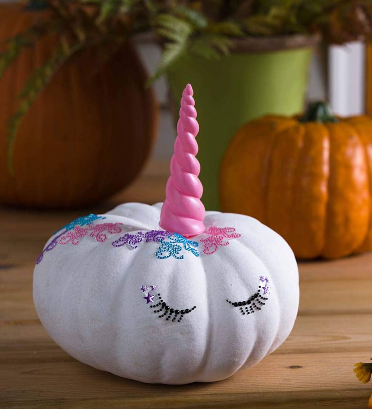 Amazoncom hearthsong 3d unicorn pumpkin decorating kit  halloween Amazoncom hearthsong 3d unicorn pumpkin decorating kit  halloween