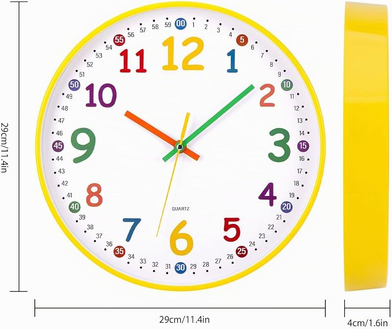 Reloj de Pared sin tictac silencioso 30 cm Moderno — foto 4 de 8