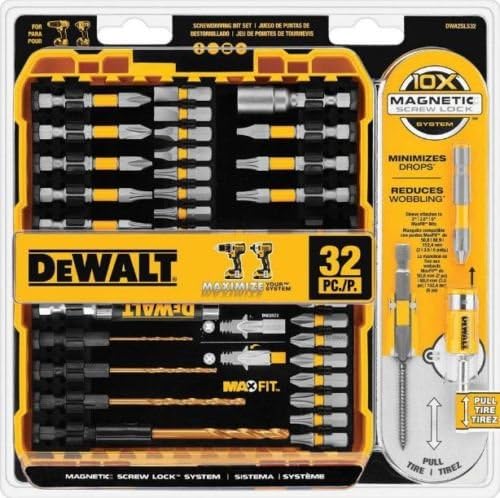 DEWALT Multi-Bit Drill Impact Screwdriver Bits Set 32-Piece Magnetic Bits Driver