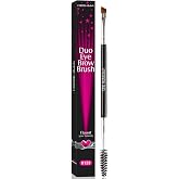 Eyebrow Brush Duo By KESHIMA &ndash; Premium Angled Eye Brow Brush &amp; Spoolie | Precision Eye Makeup Tool for Applying &amp; Blending Powder, Gel &amp; Liquids