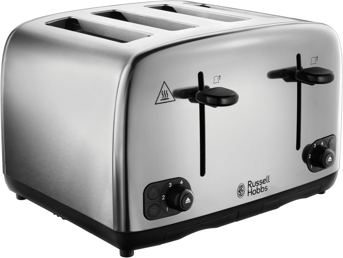 Russell Hobbs 4 Slice Toaster with Perfect Toast Technology for improved evenness (Wide slots, Lift & look feature