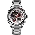 NAVIFORCE Watch for Men Dual Display Digital Quartz Watches Multifunctional Business Stainless Steel Wristwatch