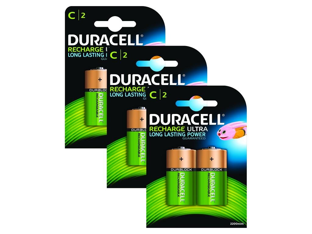 Duracell Rechargeable C Size Batteries--Pack of 6