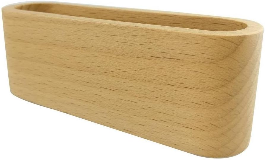 RGrandsons® Wooden Business Card Display Holder, Brown Walnut Wood Card Case for Desk Desktop, Wooden Name Card Stand for Office, Name Card Holder for Tables Organizer Index Card Filing