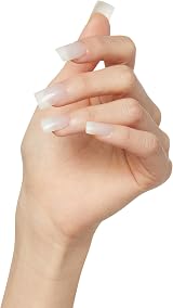 KISS Salon Acrylic Natural Euphoria White Millellang Nails 28pc Kit view 3