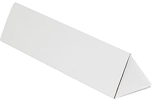 Aviditi Triangle Corrugated Cardboard Mailing Tubes, 3" x 36 1/4", White, Pack of 50, For Protecting, Shipping, and Storing Irregular-Shaped Items