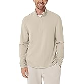 ODODOS Men's Stretch Fleece Half-Zip Sweatshirts – Ultra-Soft Cozy Warm Long Sleeve Shirt Mock Neck Pullover Tops