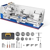 Mechmaxx Metal Lathe Machine 11'' x 30'' High Precision Benchtop Brushless Motor 0-2000 RPM Variable Speed Metal Working Machine 2HP Small Lathe without Stand, Model 1130V