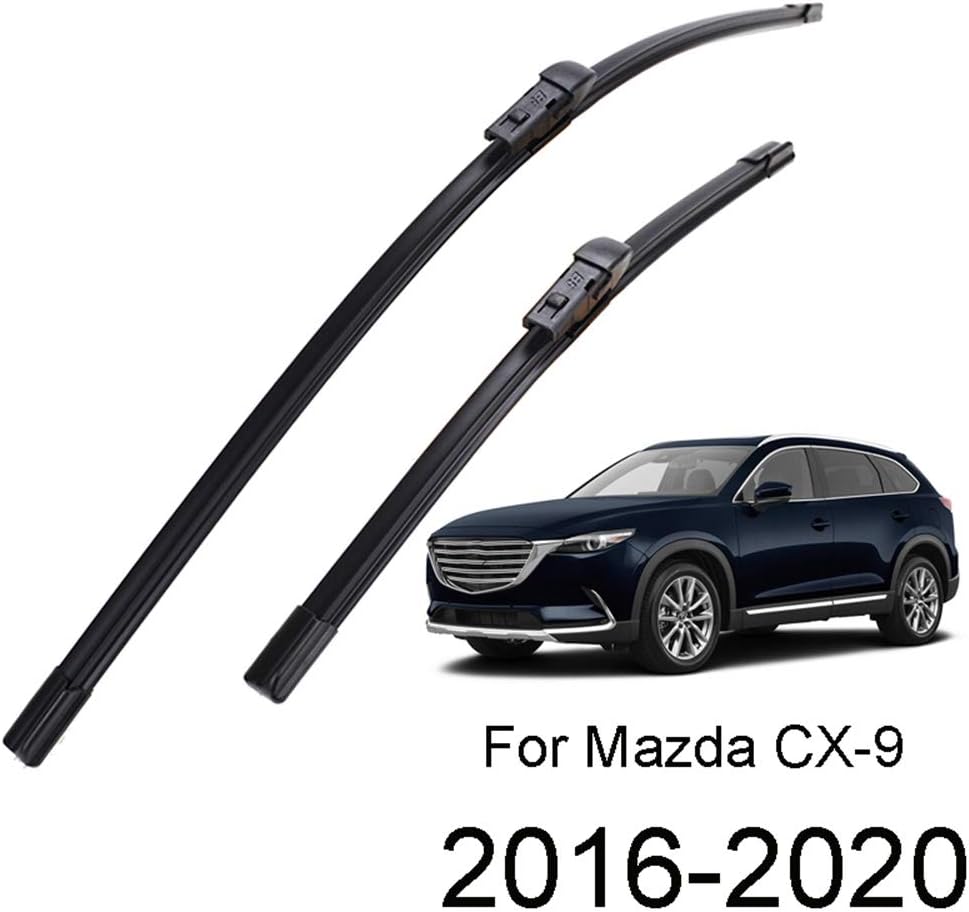 DYBANP Wiper Front Wiper Blade,For Mazda CX-9 MK2 2016-2020, Front Windshield Car Cleaning Strips Accessories