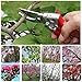 HyleJhJy 8″ Bypass Pruning Shears with Stainless SK5 Steel Blades + Straight Tip Pruning Shears Herb Pruning Shears Florist Scissors- Hand Pruner Scissors for Garden Harvesting Fruits Vegetables,Redthumb 1