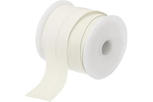 MECCANIXITY 1 Inch Single Fold Bias Tape Cotton Continuous Bulk Bias Tape for Sewing,Seaming Quilting Hemming Binding Crafts 