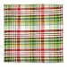 DII Holiday Kitchen and Table Décor Christmas Cloth Square Napkin Set, Holly Jolly Red & Green Plaid, 6 Count