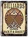 Billards metal Sign Pool table stick/vintage style retro game room 12 by 9 inchs wall decor 283