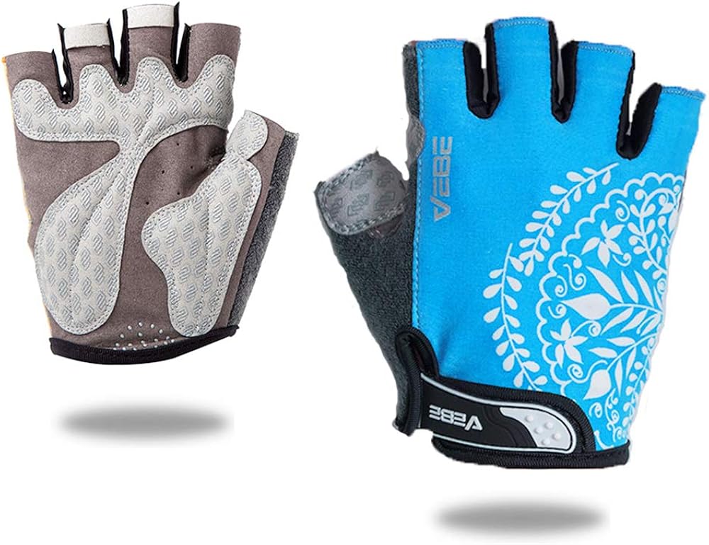 VEBE Women's Biking Cycling Gloves Non-Slip Shockproof Short Finger Gloves Outdoor Riding Mountain Bike Gloves: Clothing