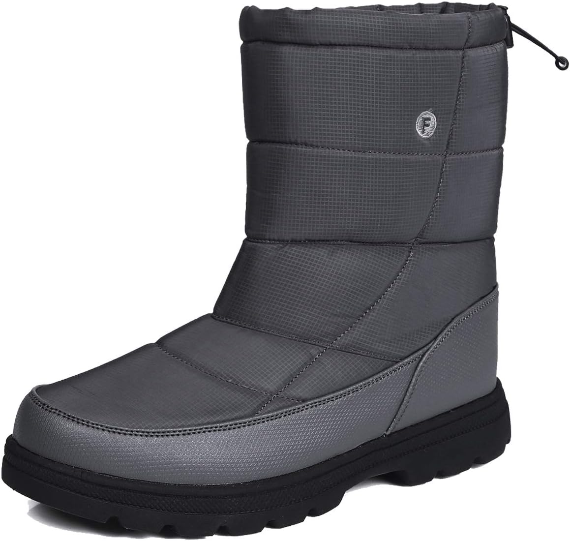 EXEBLUE Men Women Winter Snow Boots,Unisex Water-Resistant Mid Calf Boots with Fur Lining Outdoor