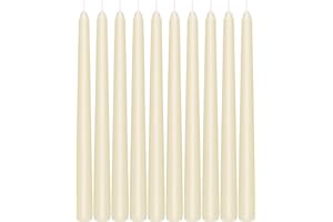 Stonebriar Tall 10" Ivory Unscented 10 Pack Taper Candles