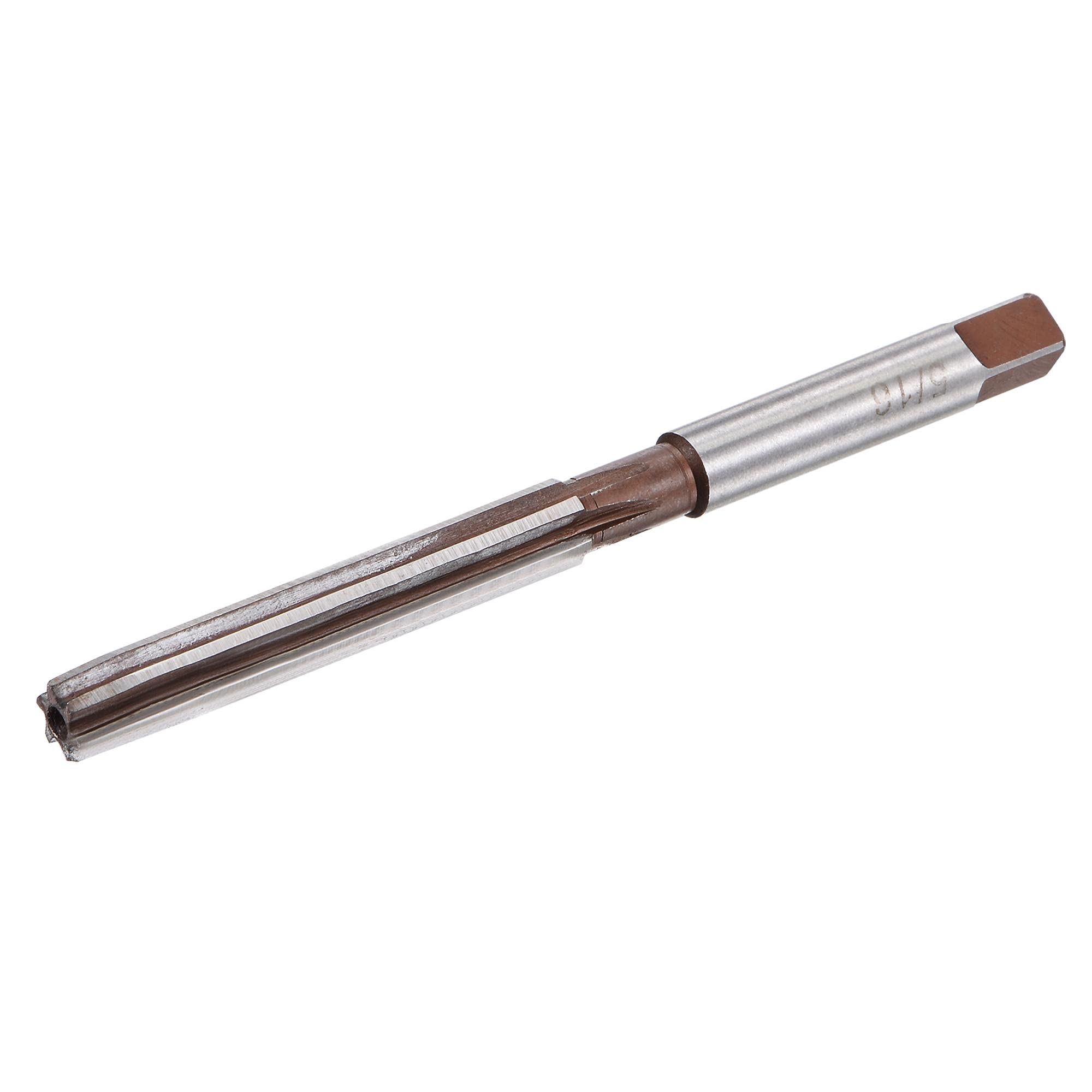 sourcing map 5/16" Hand Reamer H8 Accuracy Alloy Tool Steel 6 Flutes Straight Shank Milling Cutter Tool