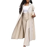 Tbahhir Women's Casual Jacket Outfits 2 Piece Pants Sets Pleated Long Cardigan Wide Leg Baggy Trousers Business Suit